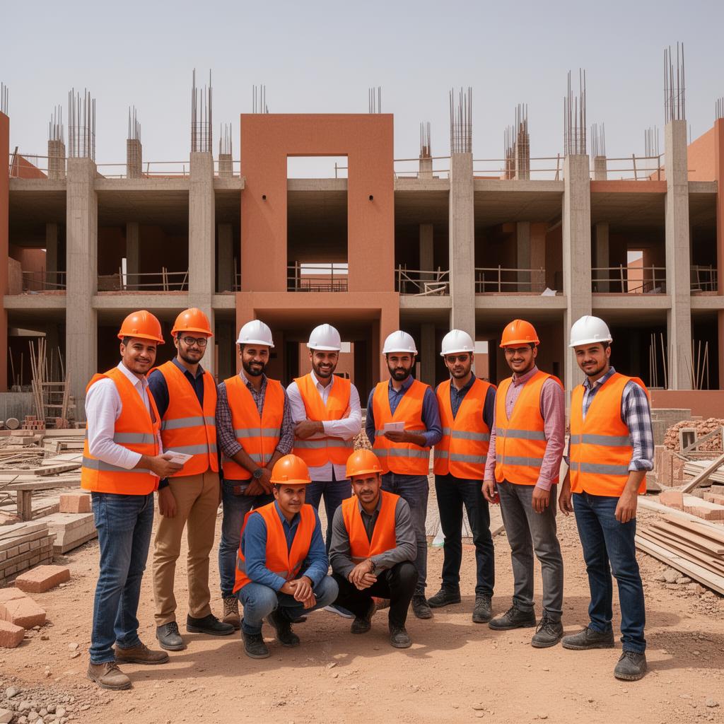 Équipe chantier BTP Maroc